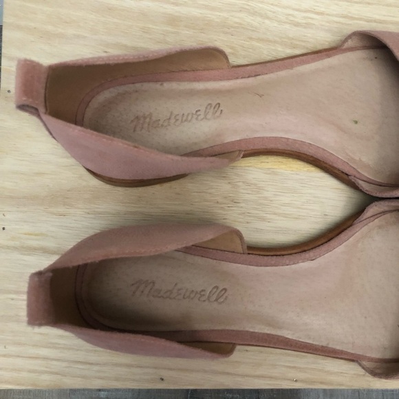 Madewell Blush Pink Arielle D'Orsay Pointed Toe Flats 8 - Picture 3 of 7